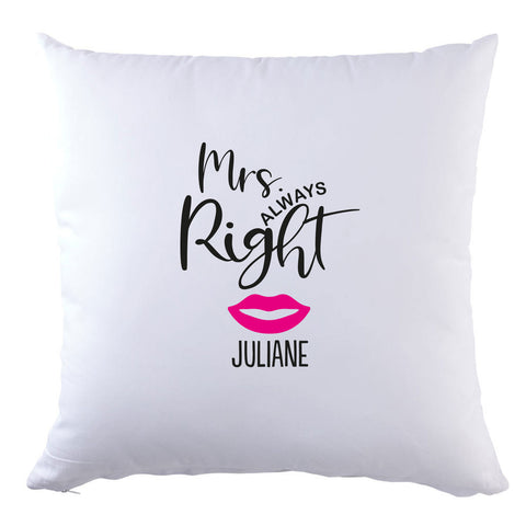 Personalisiertes Kissen mit Motiv - Mr. und Mrs. Right