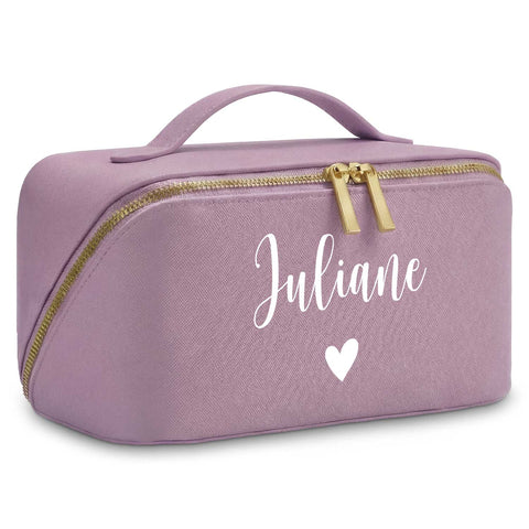 Personalisierte eckige Kosmetiktasche mit Name für Kosmetik & MakeUp