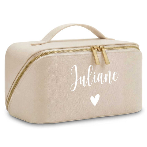 Personalisierte eckige Kosmetiktasche mit Name für Kosmetik & MakeUp