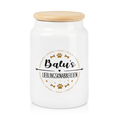Leckerlidose für deine Haustiere - Lieblingsknabbereien - Personalisiert mit Namen