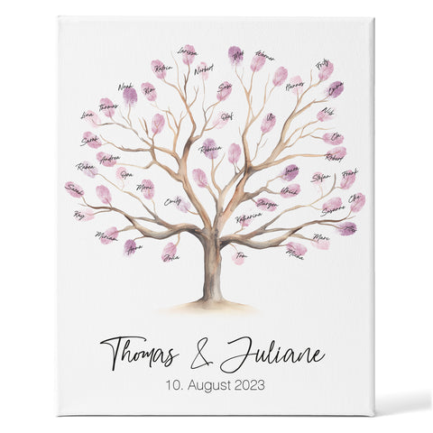 Leinwand-Gästebuch zur Hochzeit - Hochzeitsbaum