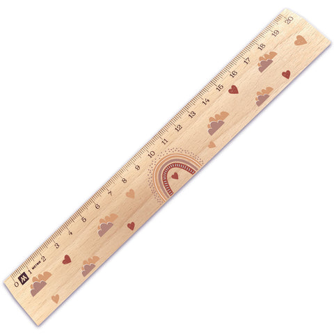 Lineal zur Einschulung im Regenbogen Design für Kinder aus Holz
