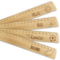 Personalisiertes Lineal mit Gravur - Zur Einschulung mit Sport Motiven