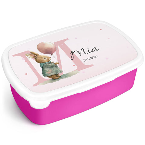 Bedruckte Lunchbox für Kinder - Initialen mit Tier