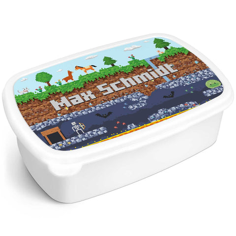 Bedruckte Lunchbox für Kinder - Pixelerde