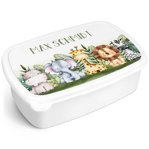 Bedruckte Lunchbox für Kinder - Tiergruppe Safari