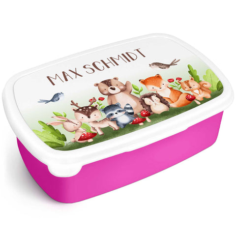 Bedruckte Lunchbox für Kinder - Tiergruppe Waldtiere