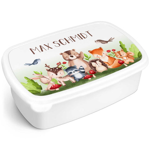 Bedruckte Lunchbox für Kinder - Tiergruppe Waldtiere