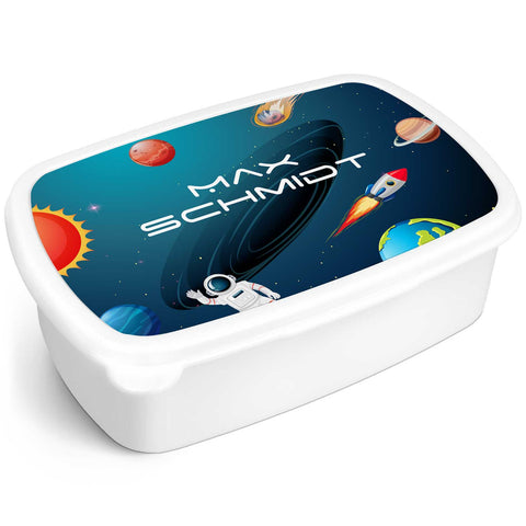Bedruckte Lunchbox für Kinder - Weltall