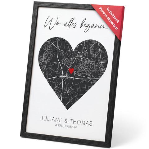 Personalisiertes Poster - Wo alles begann - Personalisiertes Geschenk