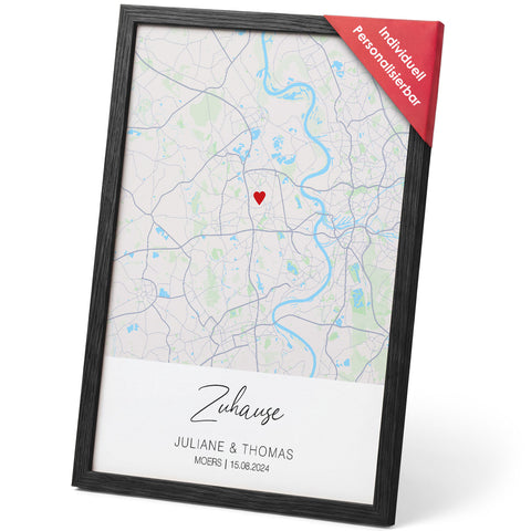 Personalisiertes Poster - Zuhause - Personalisiertes Geschenk