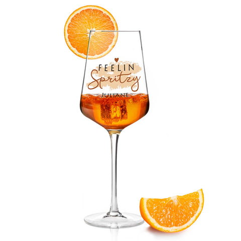 Leonardo Weinglas mit UV-Druck - Feelin Spritzy mit Name