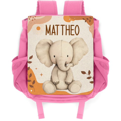 Bedruckter Rucksack für Kinder - Safaritiere mit Name
