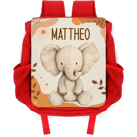 Bedruckter Rucksack für Kinder - Safaritiere mit Name