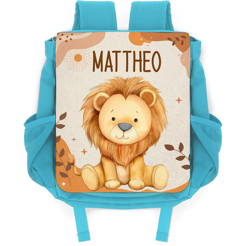 Bedruckter Rucksack für Kinder - Safaritiere mit Name