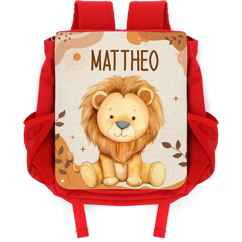 Bedruckter Rucksack für Kinder - Safaritiere mit Name