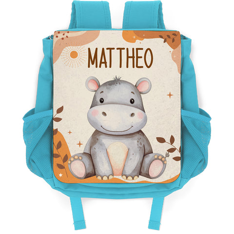Bedruckter Rucksack für Kinder - Safaritiere mit Name