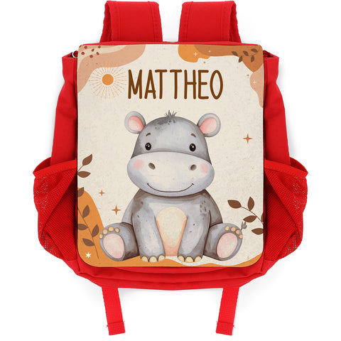 Bedruckter Rucksack für Kinder - Safaritiere mit Name