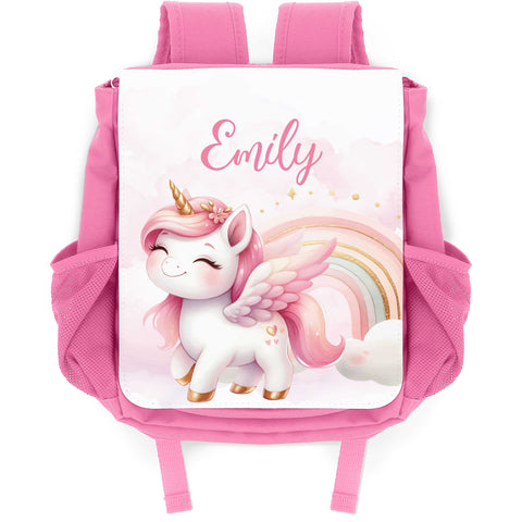 Bedruckter Rucksack für Kinder - Pegasus mit Name