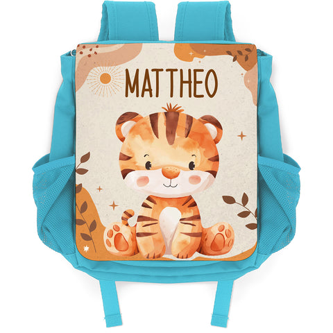Bedruckter Rucksack für Kinder - Safaritiere mit Name
