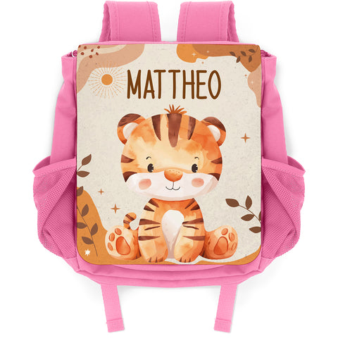 Bedruckter Rucksack für Kinder - Safaritiere mit Name