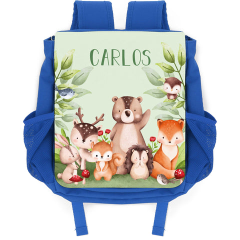 Bedruckter Rucksack für Kinder - Tiergruppe Wald