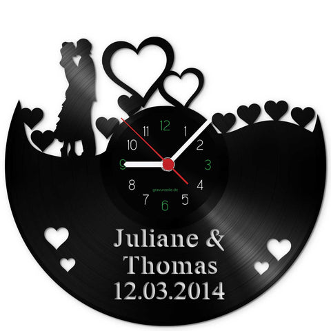 Wanduhr aus Vinyl "Ach Du Liebe Zeit"