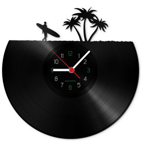 Wanduhr aus Vinyl Beach
