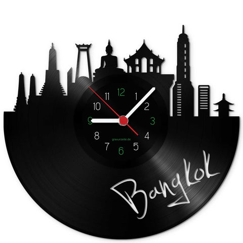 Wanduhr aus Vinyl Skyline Bangkok