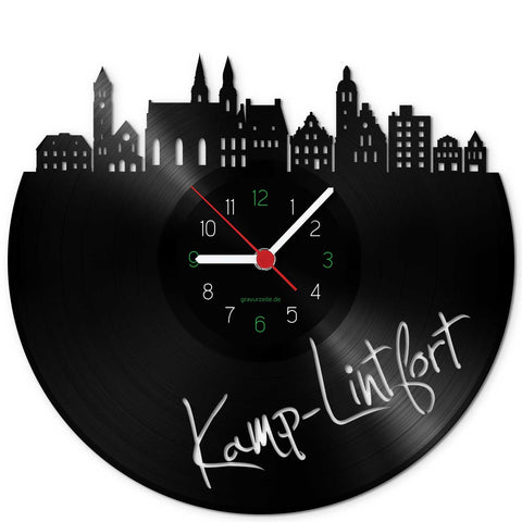 Wanduhr aus Vinyl Skyline Kamp-Lintfort