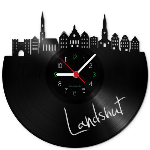 Wanduhr aus Vinyl Skyline Landshut