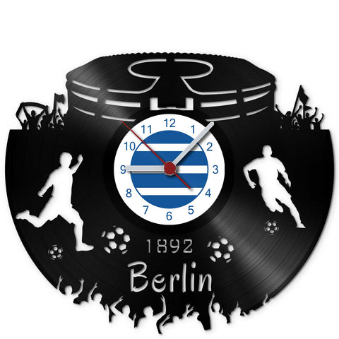 Fussball Wanduhr aus Vinyl Vereinsliebe Berlin