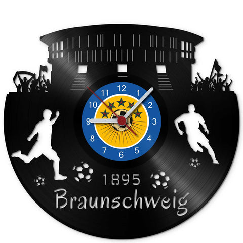 Fussball Wanduhr aus Vinyl Vereinsliebe Braunschweig