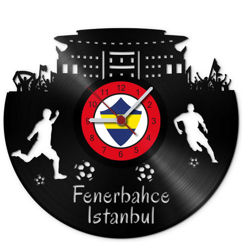 Fussball Wanduhr aus Vinyl Vereinsliebe Fenerbahce Istanbul