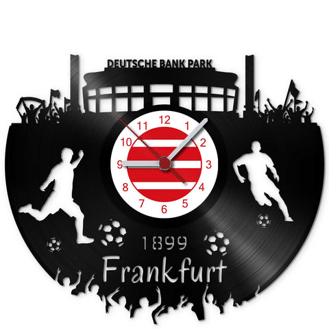 Fussball Wanduhr aus Vinyl Vereinsliebe Frankfurt