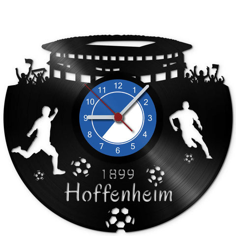 Fussball Wanduhr aus Vinyl Vereinsliebe Hoffenheim