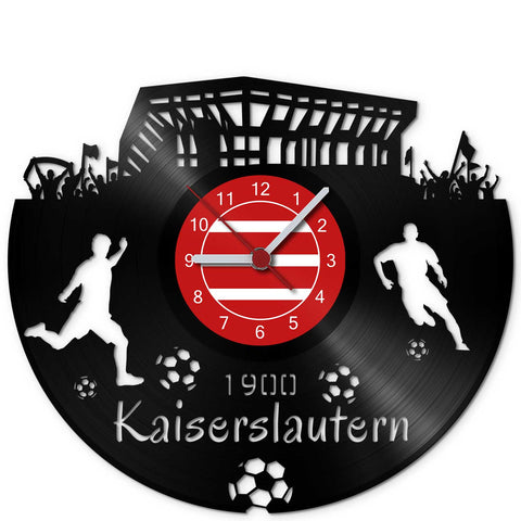 Fussball Wanduhr aus Vinyl Vereinsliebe Kaiserslautern