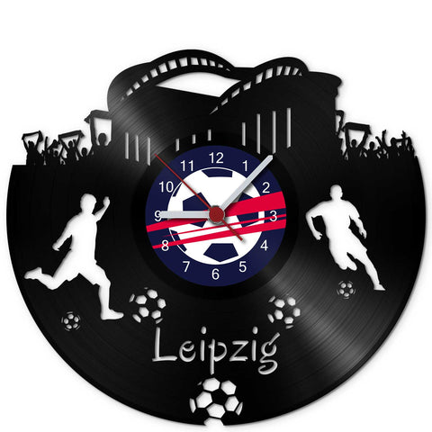 Fussball Wanduhr aus Vinyl Vereinsliebe Leipzig
