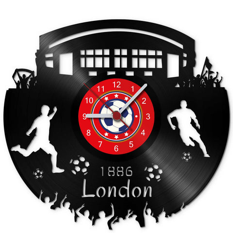 Fussball Wanduhr aus Vinyl Vereinsliebe London