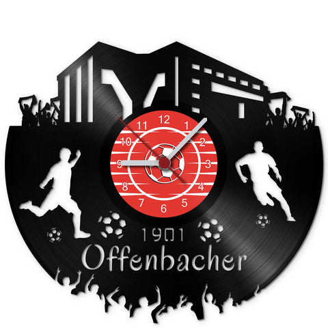 Fussball Wanduhr aus Vinyl Vereinsliebe Offenbach
