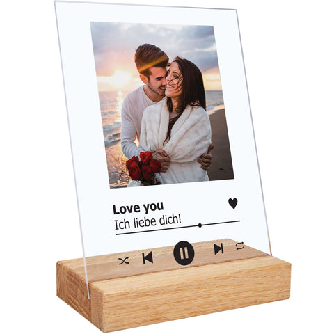 Song Cover auf Acrylglas - Personalisiertes Geschenk mit Foto im Musik Cover Design