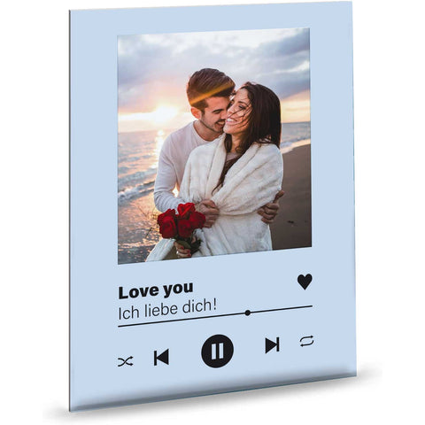 Song Cover auf Acrylglas - Personalisiertes Geschenk mit Foto im Musik Cover Design