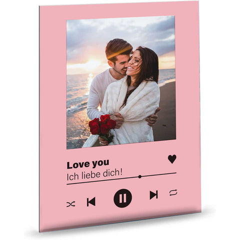 Song Cover auf Acrylglas - Personalisiertes Geschenk mit Foto im Musik Cover Design