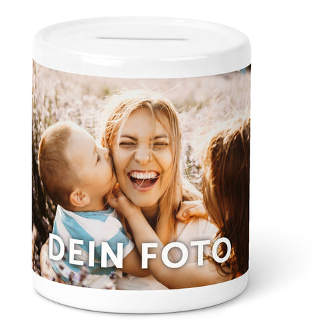 Spardose aus Keramik - mit eigenem Foto