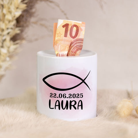 Spardose aus Keramik - Konfirmation
