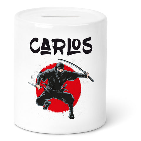 Spardose aus Keramik - Ninja