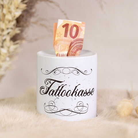 Spardose aus Keramik - Tattookasse