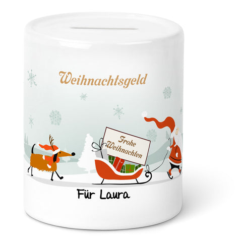 Spardose aus Keramik - Weihnachtsgeld