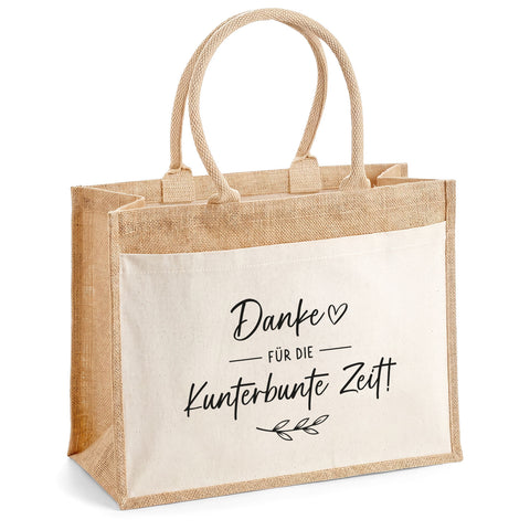 Bedruckte Strandtasche - Kindergartenzeit - Geschenk zum Erzieherabschied