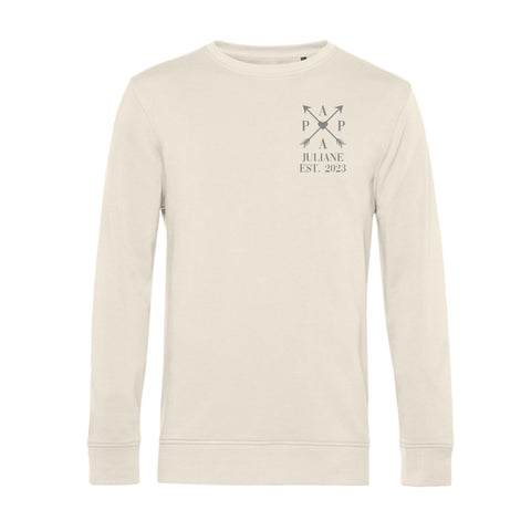 Personalisiertes Sweatshirt für Herren - PAPA EST. Kreuzpfeile